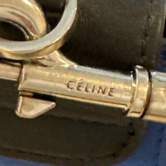 Celine  trapeze bag, blue, red and black - Picture 9 of 11